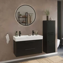 Wohnen Waschtisch mit Becken für zwei Armaturen - Ostoro