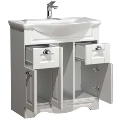 Wohnen Waschtisch mit Becken in Weiß - klassisch - Akira