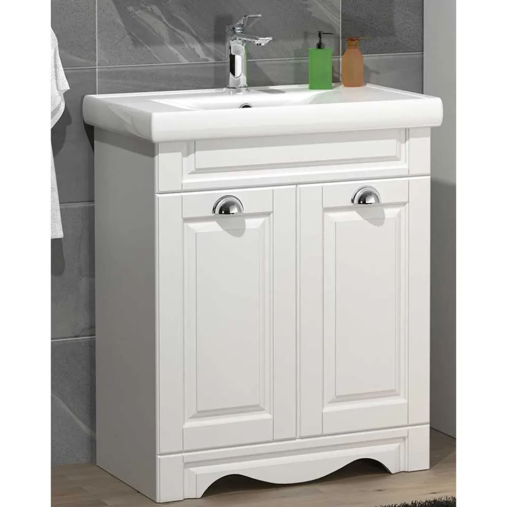 Wohnen Waschtisch|Waschbeckenunterschränke*Waschtisch mit Doppeltür und Becken - Akira