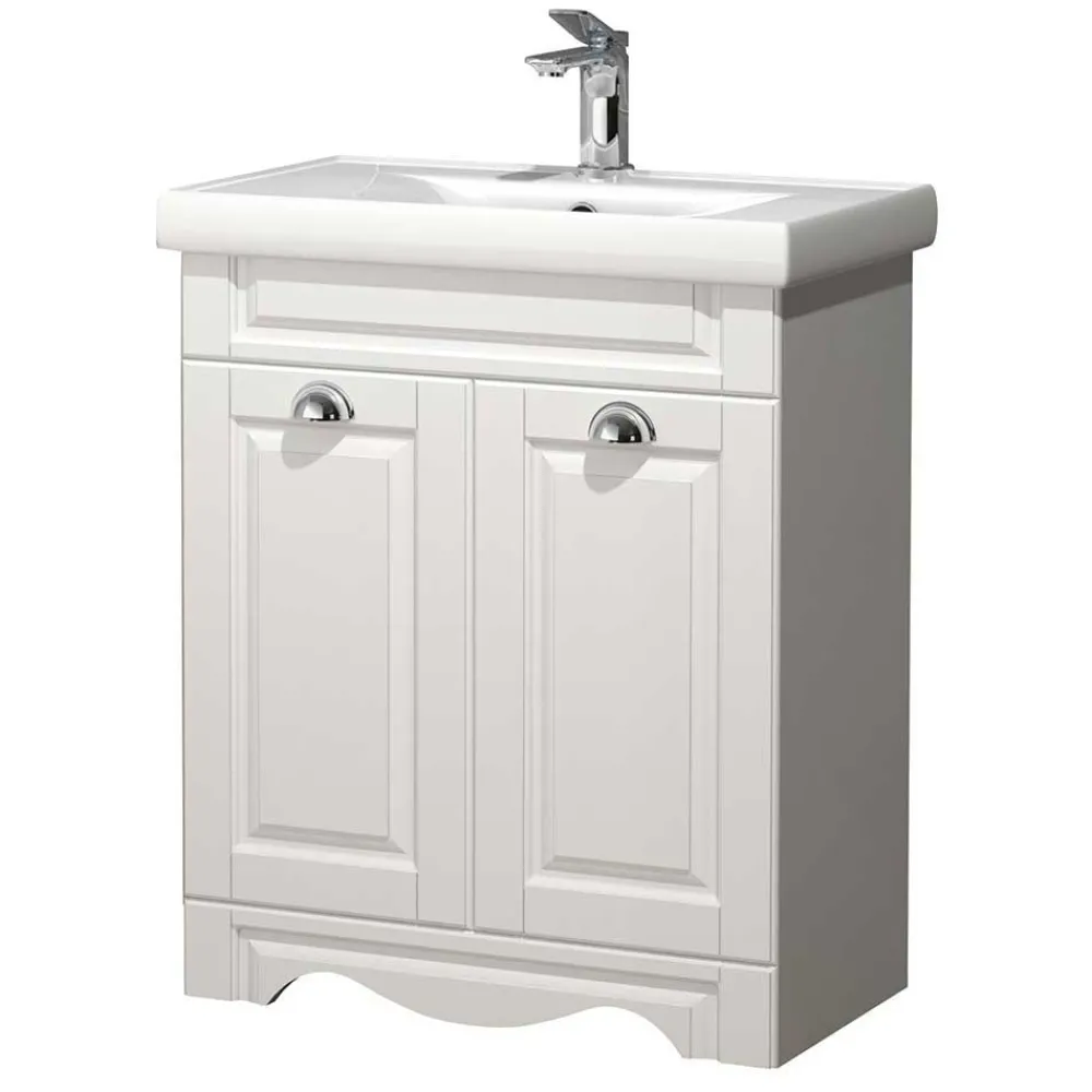 Wohnen Waschtisch|Waschbeckenunterschränke*Waschtisch mit Doppeltür und Becken - Akira