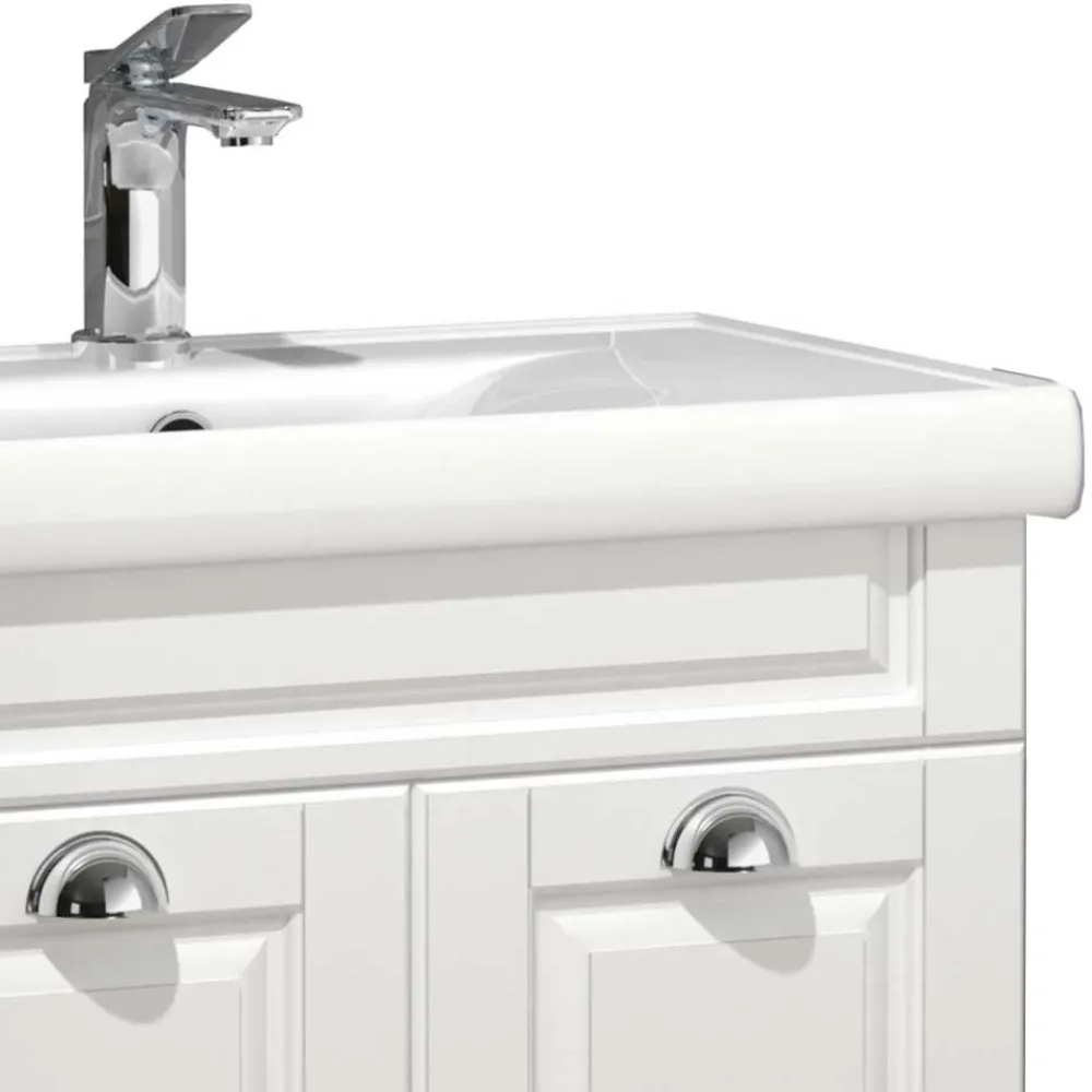 Wohnen Waschtisch|Waschbeckenunterschränke*Waschtisch mit Doppeltür und Becken - Akira