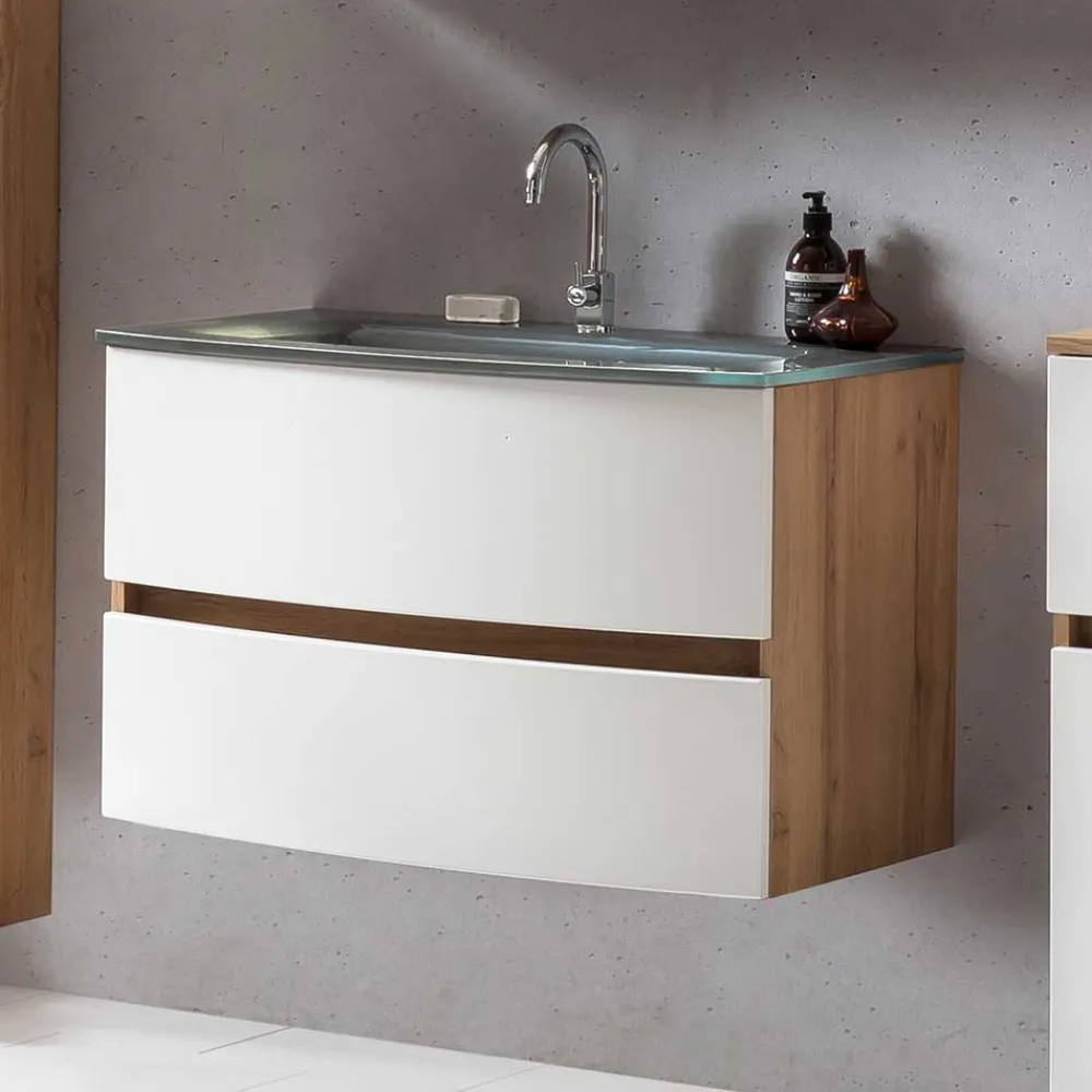 Wohnen Waschtisch mit Glas Einlassbecken - Neuvana