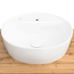 Wohnen Waschtisch|Waschbeckenunterschränke*Waschtisch mit Keramik Aufsatzbecken 80 cm breit - Crystoga