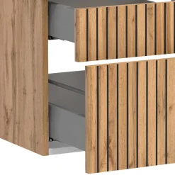 Wohnen Waschtisch|Waschbeckenunterschränke*Waschtisch mit Keramik Aufsatzbecken 80 cm breit - Crystoga