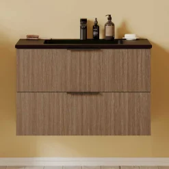 Wohnen Waschtisch mit schwarzem Einbaubecken - Ucaida