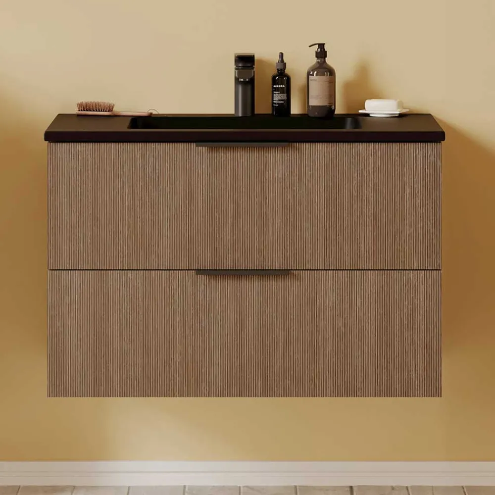 Wohnen Waschtisch mit schwarzem Einbaubecken - Ucaida