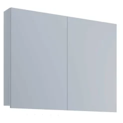 Wohnen Badezimmer Komplett*Waschtisch und Spiegelschrank in Weiß - Ipsum (zweiteilig)