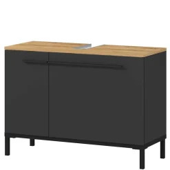 Wohnen Waschtisch|Waschbeckenunterschränke*Waschtisch Unterschrank in Dunkelgrau - Lucrino