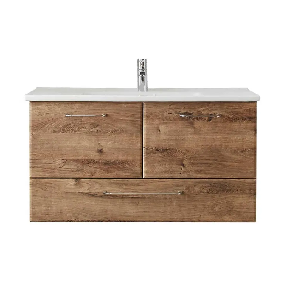 Wohnen Waschtisch|Waschbeckenunterschränke*Waschtischkonsole in Eiche Dunkel - Miss X