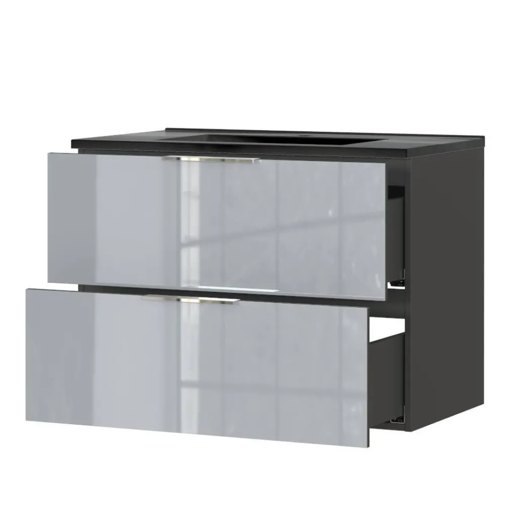 Wohnen Waschtisch-Konsole in Silbergrau - Fiela