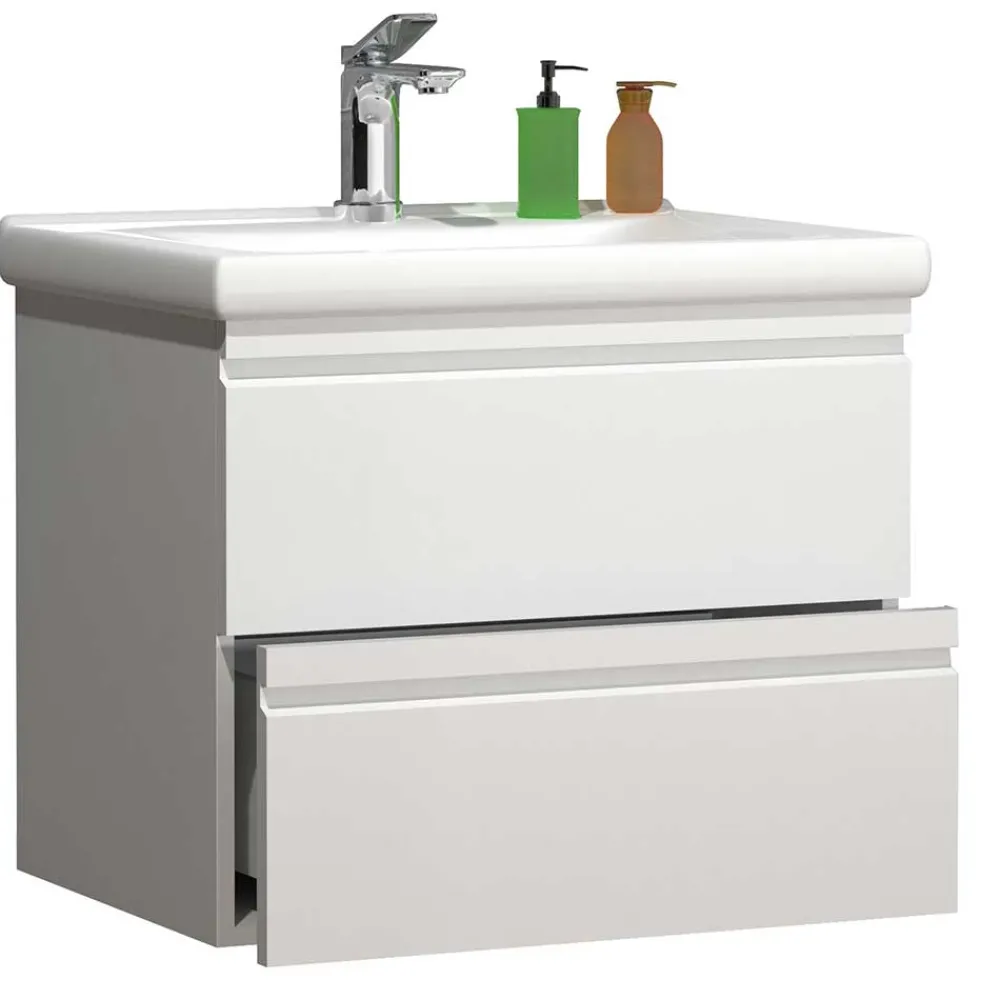 Wohnen Waschtisch|Waschbeckenunterschränke*Waschtischkonsole in Weiß - Departo I