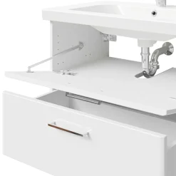 Wohnen Waschtisch|Waschbeckenunterschränke*Waschtischkonsole in Weiß - Bahare