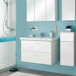 Wohnen Waschtisch|Waschbeckenunterschränke*Waschtischkonsole in Weiß - Bahare