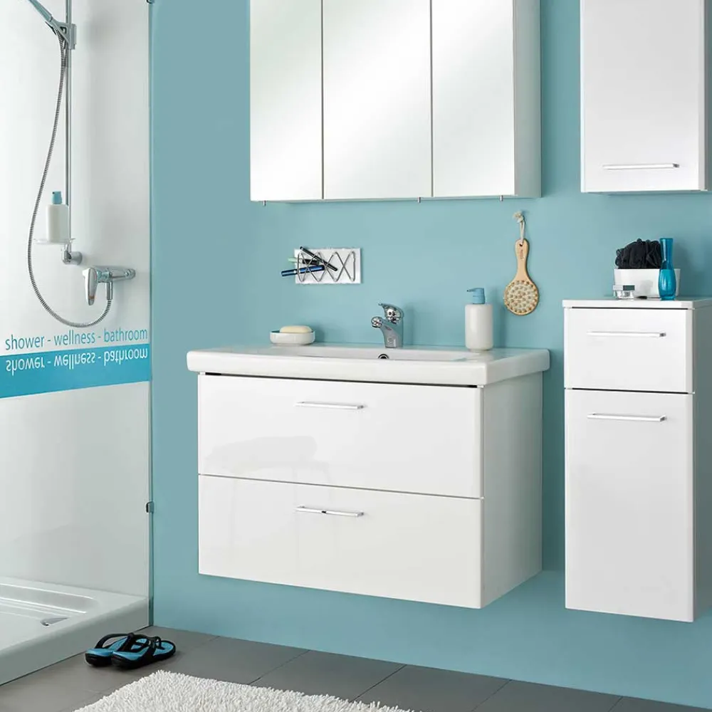 Wohnen Waschtisch|Waschbeckenunterschränke*Waschtischkonsole in Weiß - Bahare