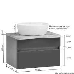 Wohnen Waschtischkonsole mit Aufsatzbecken - Agiruan