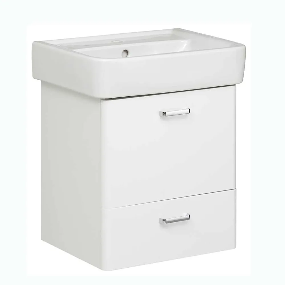 Wohnen Waschtischkonsole mit Becken in Weiß - Yennja