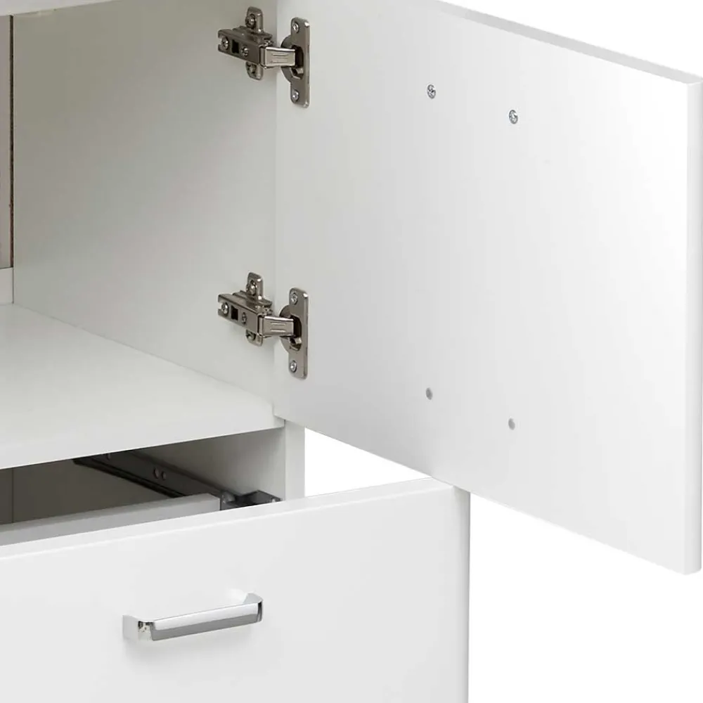 Wohnen Waschtischkonsole mit Becken in Weiß - Yennja