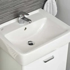 Wohnen Waschtischkonsole mit Becken in Weiß - Yennja