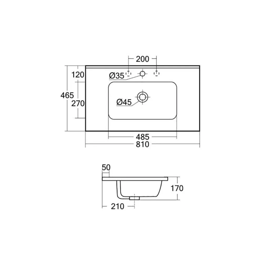 Wohnen Waschtisch|Waschbeckenunterschränke*Waschtischkonsole mit Einlasswaschbecken - Vibulam
