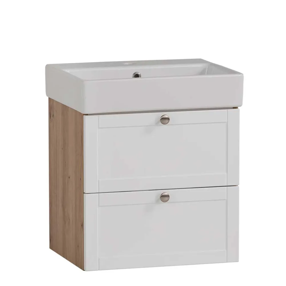 Wohnen Waschtischkonsole mit Keramik-Aufsatzwaschbecken - Traciana