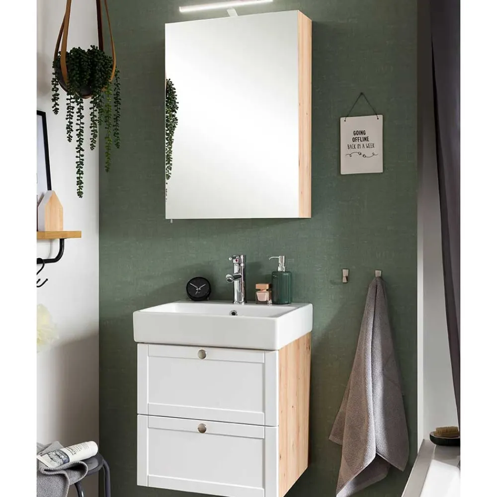 Wohnen Waschtischkonsole mit Keramik-Aufsatzwaschbecken - Traciana