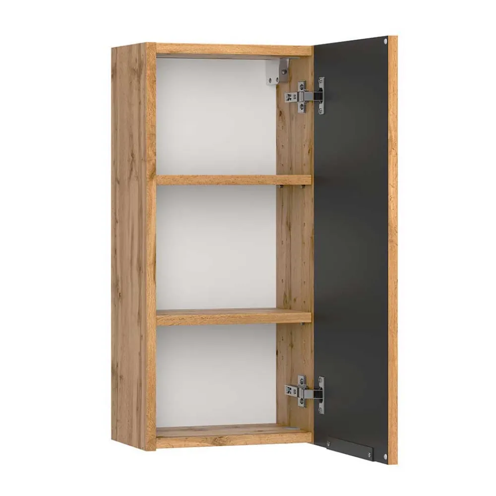 Wohnen Waschtischkonsole mit Oberschrank Set - Crystoga (dreiteilig)