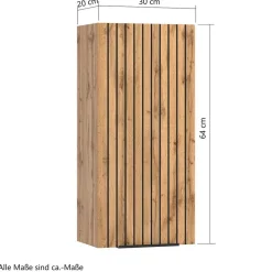 Wohnen Waschtischkonsole mit Oberschrank Set - Crystoga (dreiteilig)