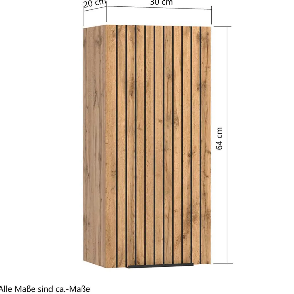 Wohnen Waschtischkonsole mit Oberschrank Set - Crystoga (dreiteilig)