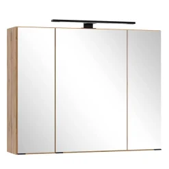 Wohnen Waschtischkonsole mit Oberschrank Set - Crystoga (dreiteilig)