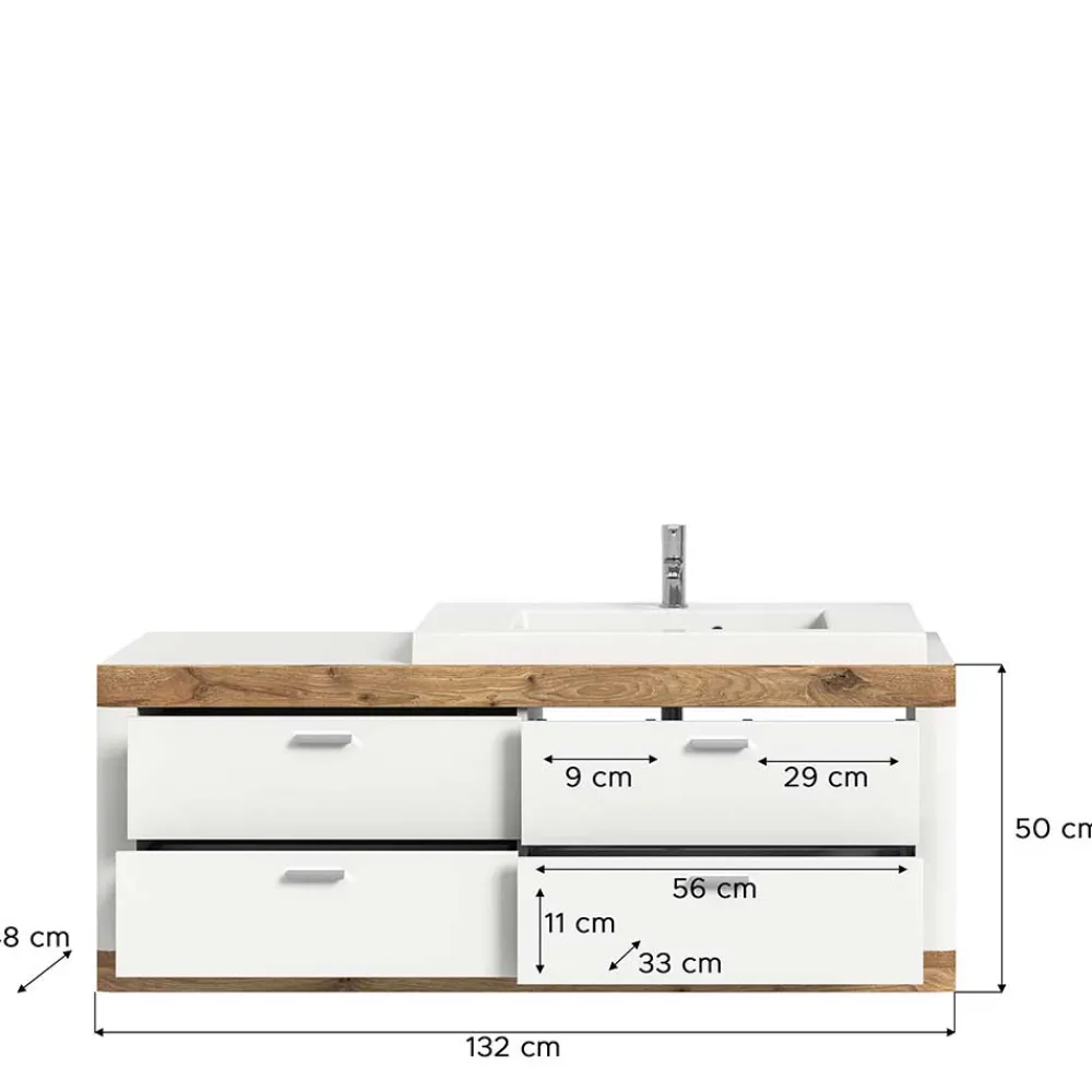 Wohnen Waschtischkonsole mit Waschbecken und Handttuchhalter - Hihat