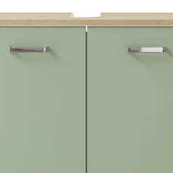 Wohnen Skandinavische Möbel|Waschtisch*Waschtischschrank in Graugrün und Eiche Optik - Spiritana