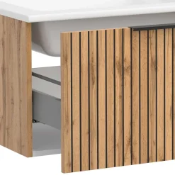 Wohnen Waschtischschrank mit Doppel-Einlassbecken - Crystoga