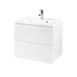 Wohnen Waschtisch|Waschbeckenunterschränke*Waschtischunterschrank Concetada in Hochglanz Weiß