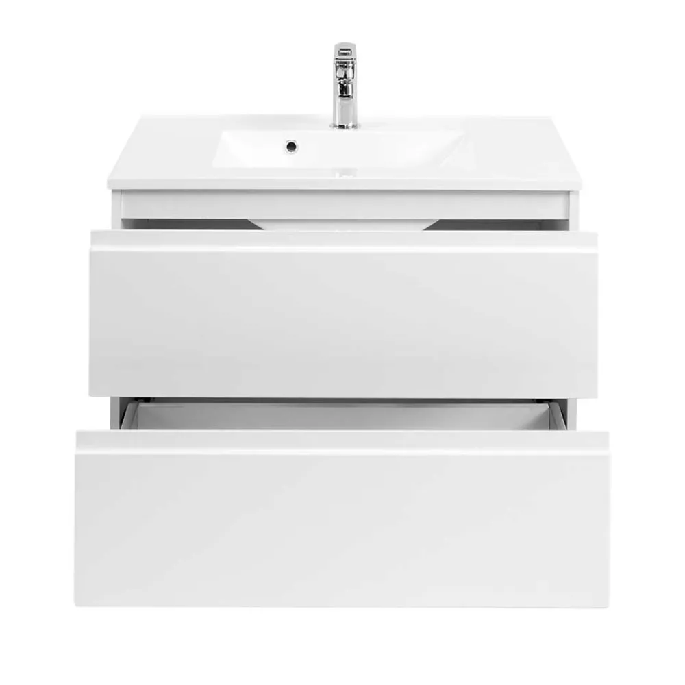 Wohnen Waschtisch|Waschbeckenunterschränke*Waschtischunterschrank Concetada in Hochglanz Weiß