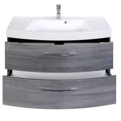 Wohnen Waschtisch|Waschbeckenunterschränke*Waschtischunterschrank Darina in Grau Holzdekor