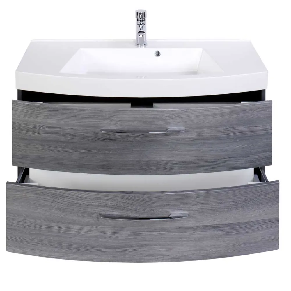 Wohnen Waschtisch|Waschbeckenunterschränke*Waschtischunterschrank Darina in Grau Holzdekor