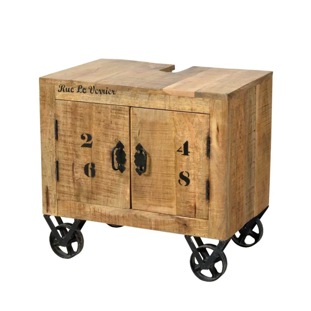 Wohnen Waschtischunterschrank Indri auf Rollen