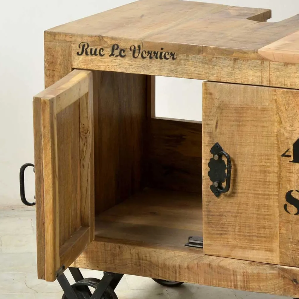 Wohnen Waschtischunterschrank Indri auf Rollen