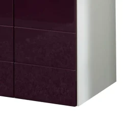 Wohnen Waschtischunterschrank Laydia in Aubergine Hochglanz