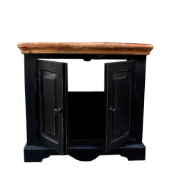 Wohnen Waschtisch|Waschbeckenunterschränke*Waschtischunterschrank Sentiments in Schwarz Mangobaum