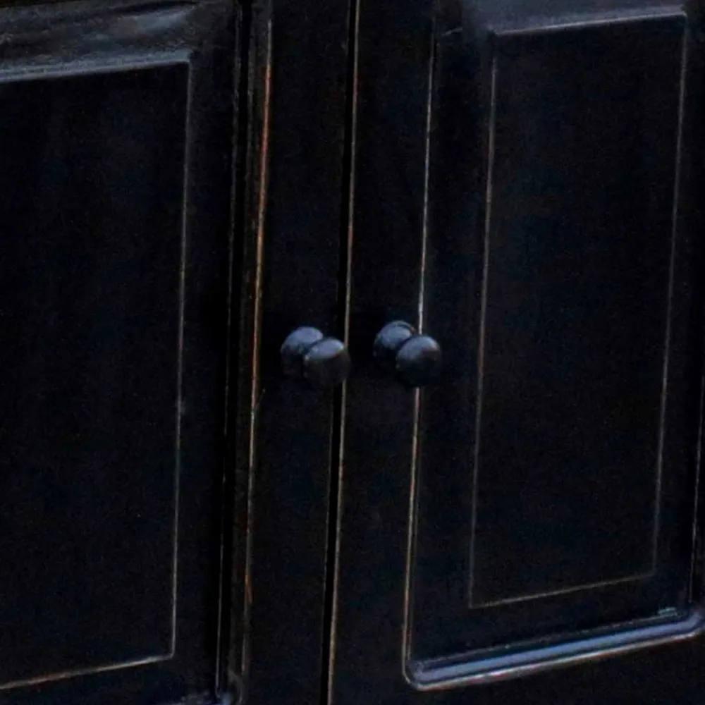 Wohnen Waschtisch|Waschbeckenunterschränke*Waschtischunterschrank Sentiments in Schwarz Mangobaum