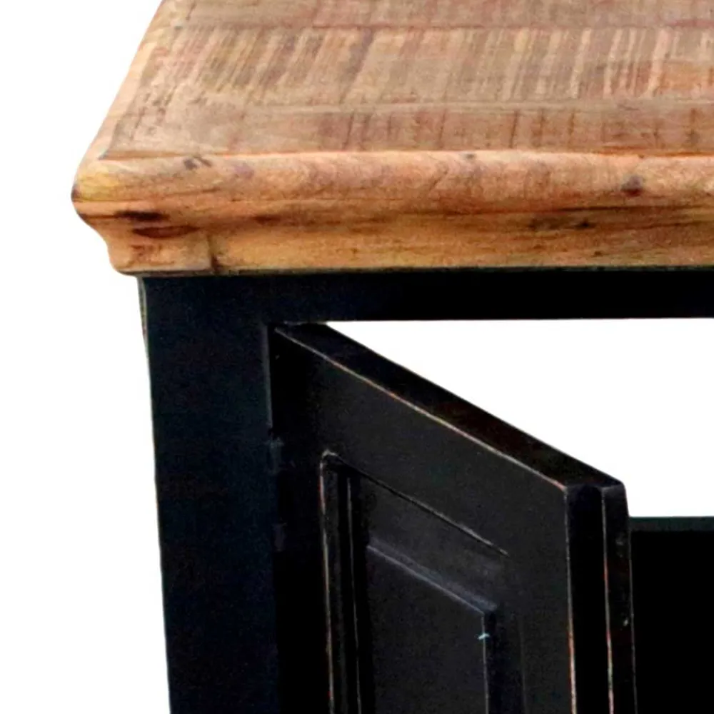 Wohnen Waschtisch|Waschbeckenunterschränke*Waschtischunterschrank Sentiments in Schwarz Mangobaum