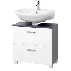 Wohnen Waschtisch|Waschbeckenunterschränke*Waschtischunterschrank Tiamos in Weiß Anthrazit