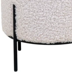Wohnen Hocker*Webplüsch Hocker in Weiß - Janluca
