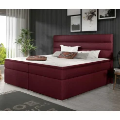 Wohnen Betten|Betten*Webstoff Boxbett in Magenta - Kitchin
