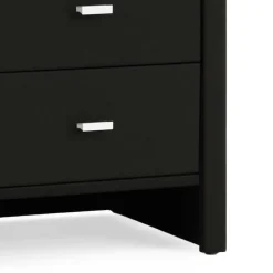 Wohnen Webstoff Nachtkonsole Castania in Schwarz