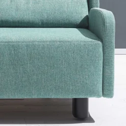 Wohnen Sofas|Sofa*Webstoff Schlafsofa in Petrol Blau - Fancya
