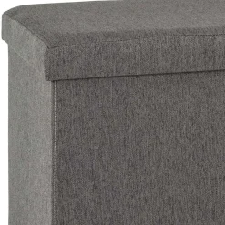 Wohnen Sitztruhen*Webstoff Sitztruhe in Anthrazit - Toscana (6er Set)