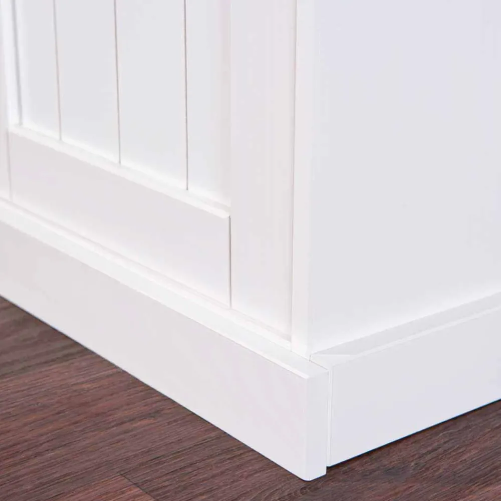 Wohnen Küchenschränke|Esszimmer-Vitrinen*Weiß Brauner Buffetschrank aus Kiefernholz - Vatina