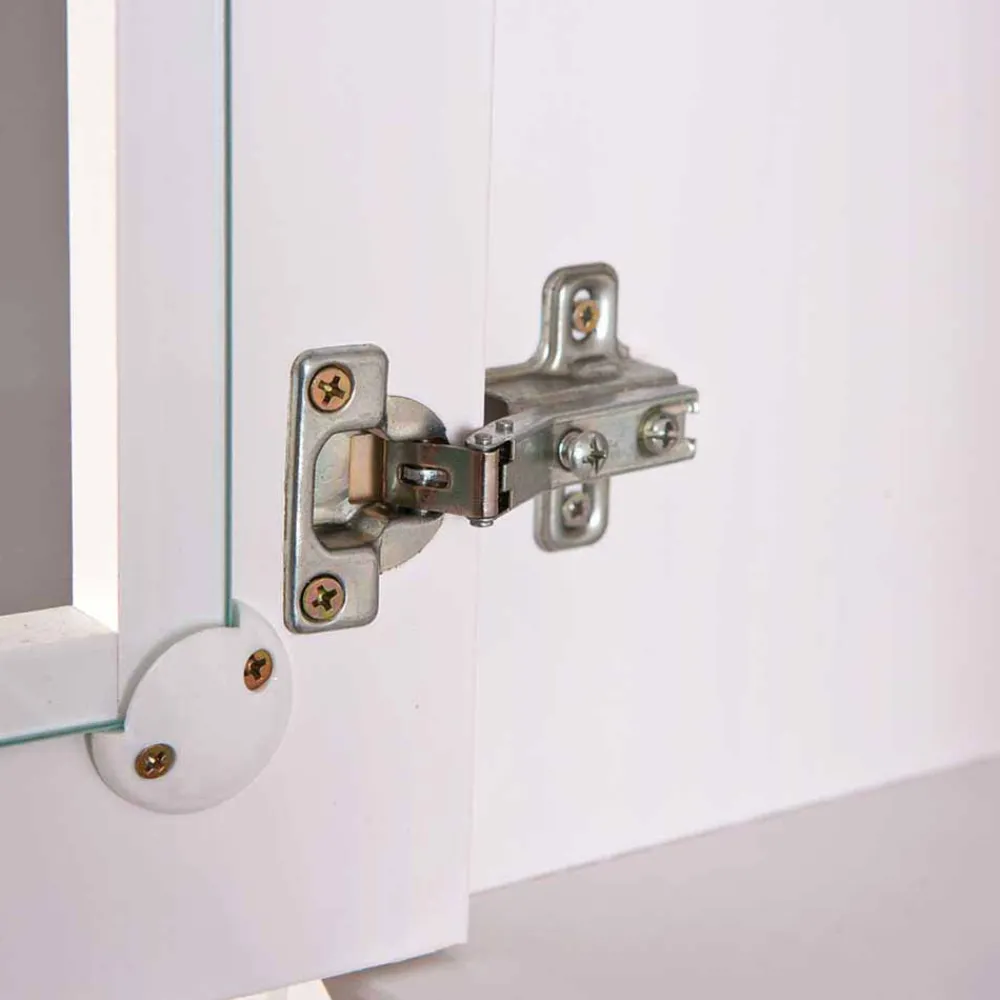 Wohnen Küchenschränke|Esszimmer-Vitrinen*Weiß Brauner Buffetschrank aus Kiefernholz - Vatina